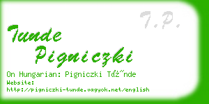 tunde pigniczki business card